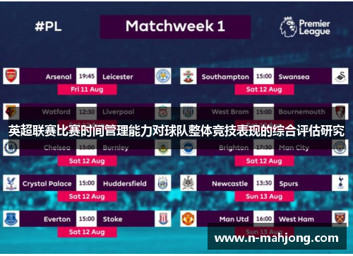 英超联赛比赛时间管理能力对球队整体竞技表现的综合评估研究 英超联赛比赛时间管理能力对球队整体竞技表现的综合评估研究